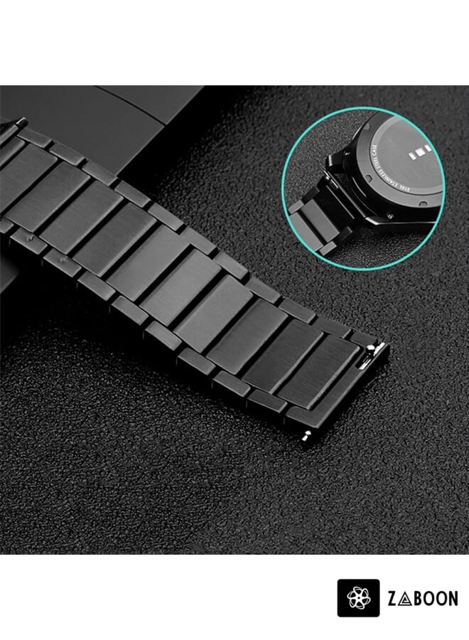 Zaboon Watch Band For Honor Watch GS 3 22mm One-bead Steel Butterfly Buckle (Grey) - Image 3