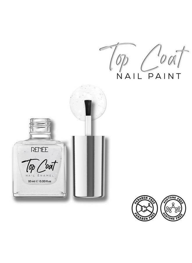 Renee - Top Coat Nail Enamel, Quick Drying, Long Lasting, Chip Resisting Formula With High Shine & Full Coverage, One Stroke Application, Translucent Layer, 10 Ml - Image 1