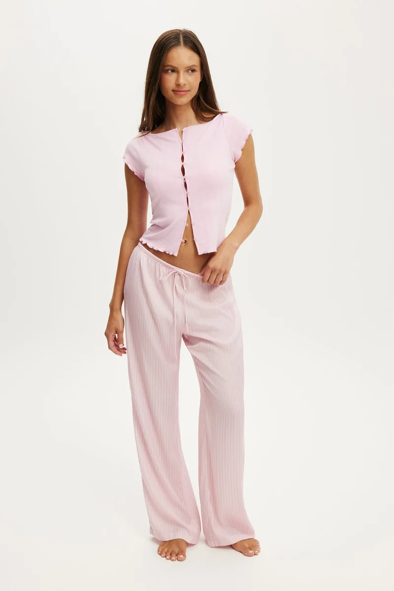 Cotton On  POINTELLE BUTTON UP TEE for Women | Best Price UAE