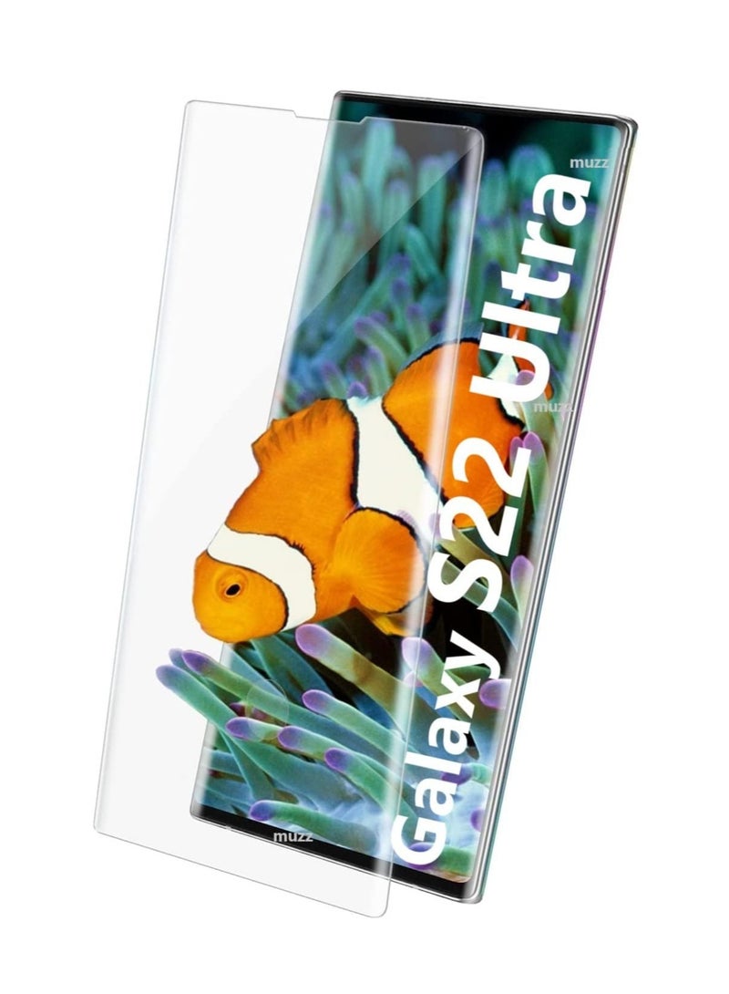 DUSALA Compatible with Galaxy S22 Ultra Screen Protector UV, UV Lamp Clear Curved Edge Tempered Glass for Samsung Galaxy - Image 1