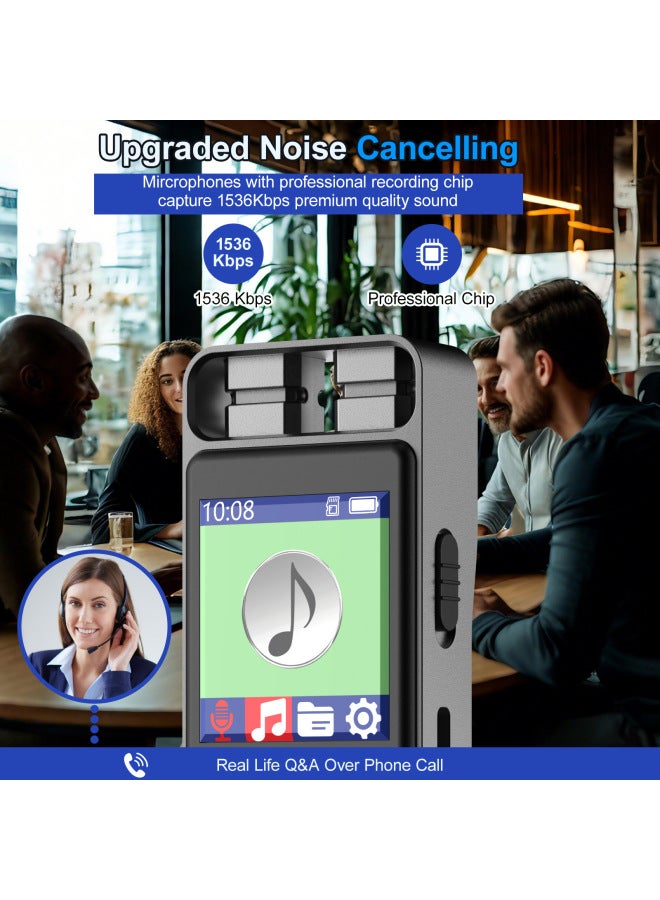 One Fruit Recording Pen MP3 HD Intelligent Explosions HD Playback Noise Reduction One-button Recording-Color:Black-Capacity:64GB - Image 3