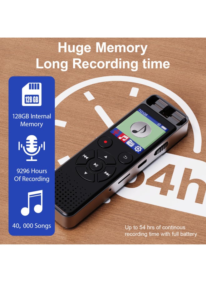 One Fruit Recording Pen MP3 HD Intelligent Explosions HD Playback Noise Reduction One-button Recording-Color:Black-Capacity:64GB - Image 2