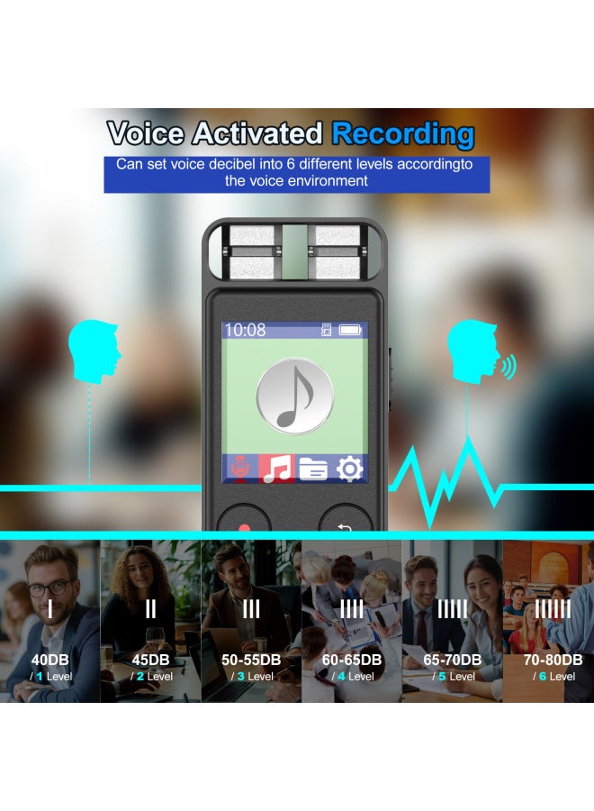 One Fruit Recording Pen MP3 HD Intelligent Explosions HD Playback Noise Reduction One-button Recording-Color:Black-Capacity:64GB - Image 4