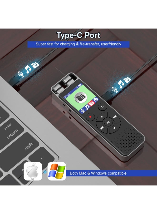 One Fruit Recording Pen MP3 HD Intelligent Explosions HD Playback Noise Reduction One-button Recording-Color:Black-Capacity:64GB - Image 5
