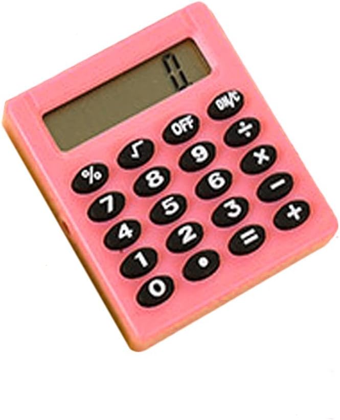 Pink Mini Portable 8 Digit Electronic Calculator For Students School Supplies - Image 1