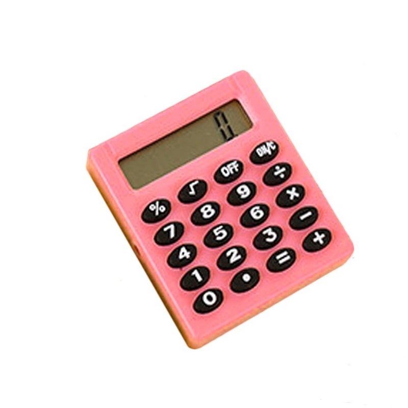 Pink Mini Portable 8 Digit Electronic Calculator For Students School Supplies - Image 2