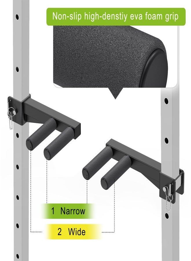 Lifeswell Dip Bar Attachment for 2" x 2" Power Rack, Non-Slip Wide & Narrow Grip Handles, 500 lbs Capacity, Squat Rack Attachment for Dips, Inverted Rows, Push-Ups - Image 3