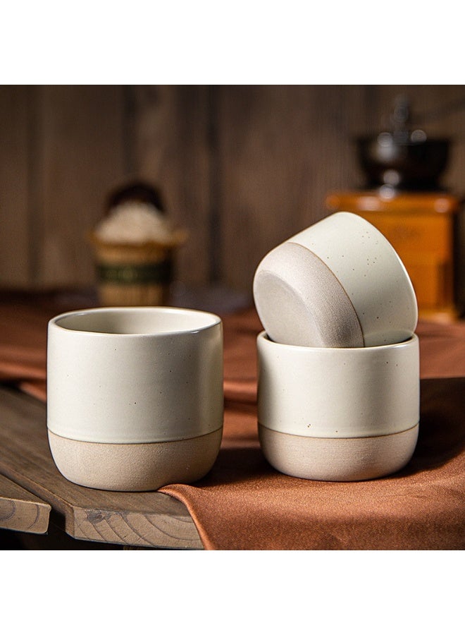 كوبان من السيراميك للقهوة، أكواب فخارية خشنة للماء بسعة 180 مل و230 مل، أكواب شاي من الفخار الحجري، مناسبة للإسبريسو - Image 5