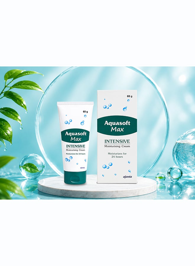 Ajanta AQUASOFT MAX Cream 60g | Intensive Moisturizing Cream for Dry & Very Dry Skin | Hydrating Face & Body Care - Image 2