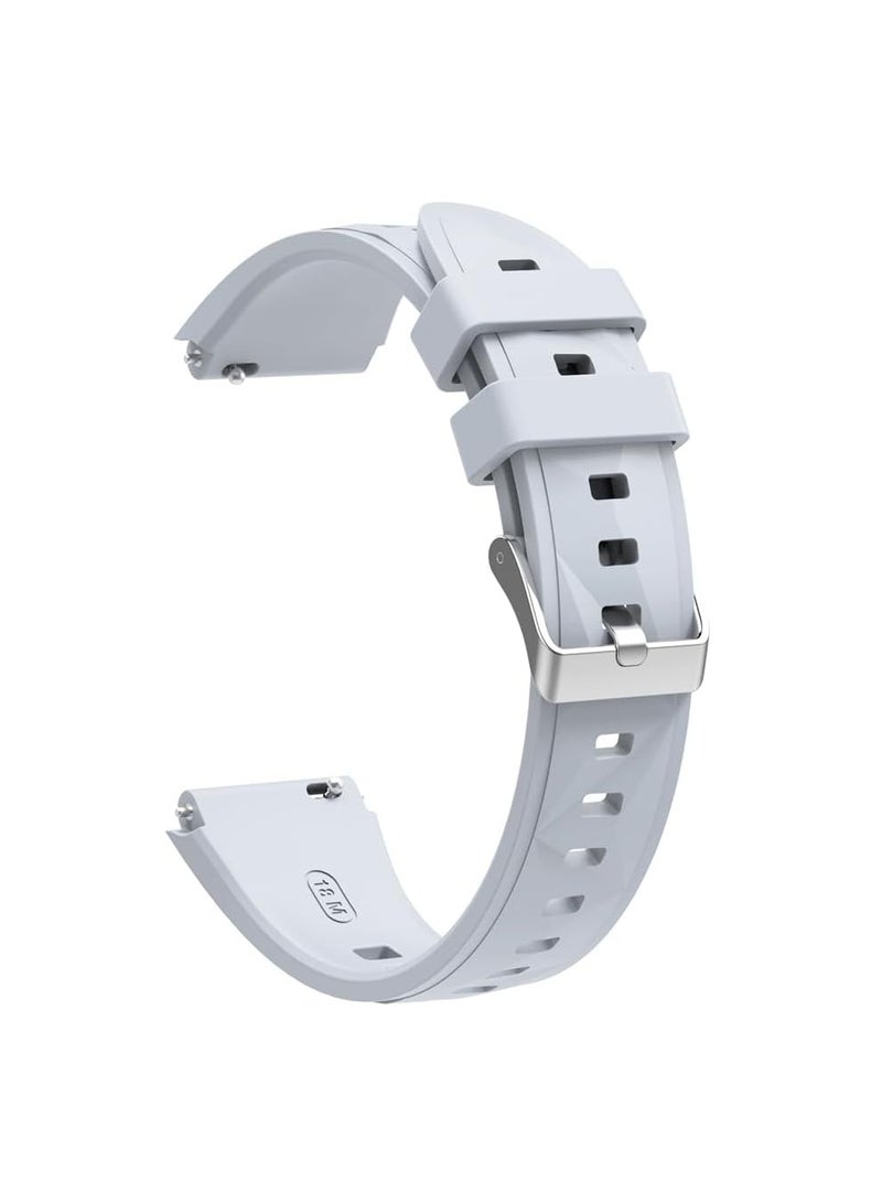 18MM Strap for Huawei Watch GT5 Pro 42mm/GT5 41mm/GT4 41mm,Silicone Watchband Replacement Bracelet,Light Blue - Image 2