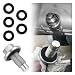 VKQTS M12175 Oil Drain Plug 5PCS Oil Drain Plug GasketOils Pan Drains Plugs Compatible with PontiacFordMazdaChevroletEssential Oils Pan Bolt Replacement OEMEJ7Z6730A - Image 2