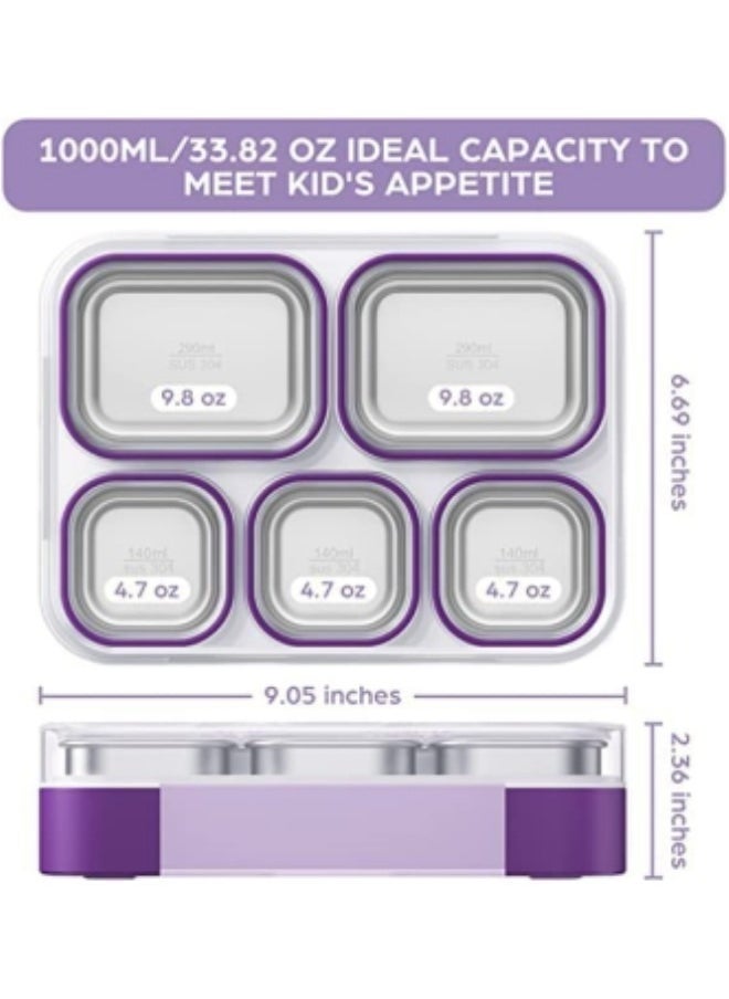 Stainless Steel Lunch Box for Kids Adults,Insulated Bento Lunch Box with Tableware & Bag,1000ML 5 Compartment Divided Lunch Containers with Lids,Green - pzsku/Z73DEAA1FAE0ACA0E4EF9Z/45/_/1698808368/f17fbb06-f29c-4f1b-9313-8a5fe28cd6a3