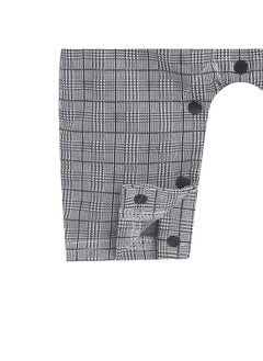 Hopscotch Hopscotch Boys All-Over Print Half-Sleeve Romper In Grey Color for Ages 3-6 Months  - Image 5