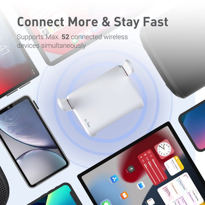 GL.iNet GL-SFT1200 (Opal) Portable WiFi Travel Router, Mini VPN Wireless Router for Fiber Optic Modem, Mobile Internet WiFi Repeater, Dual Band Openwrt Computer Routers, Home/Business/RV/Cruise - Image 3