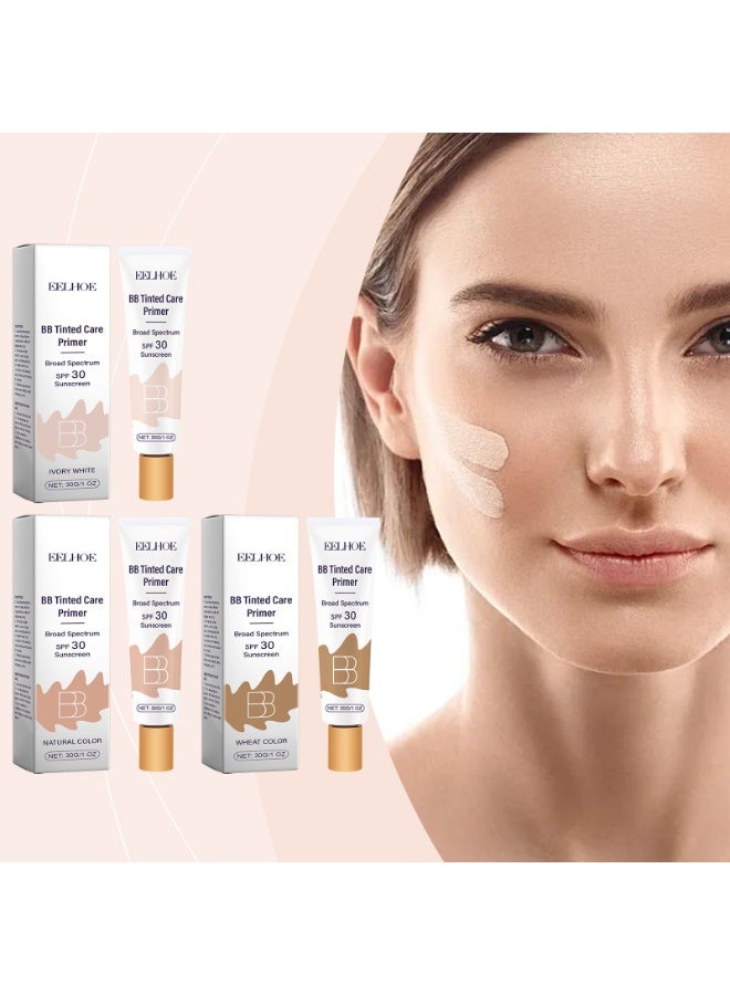 إيلهو برايمر بي بي ملون من إيلهو بمعامل حماية SPF30، واقٍ من الشمس واسع النطاق ثلاثي الاستخدام كأساس مكياج ومرطب ملون، لون عاجي يوحد لون البشرة، سعة 30 جرام - Image 2