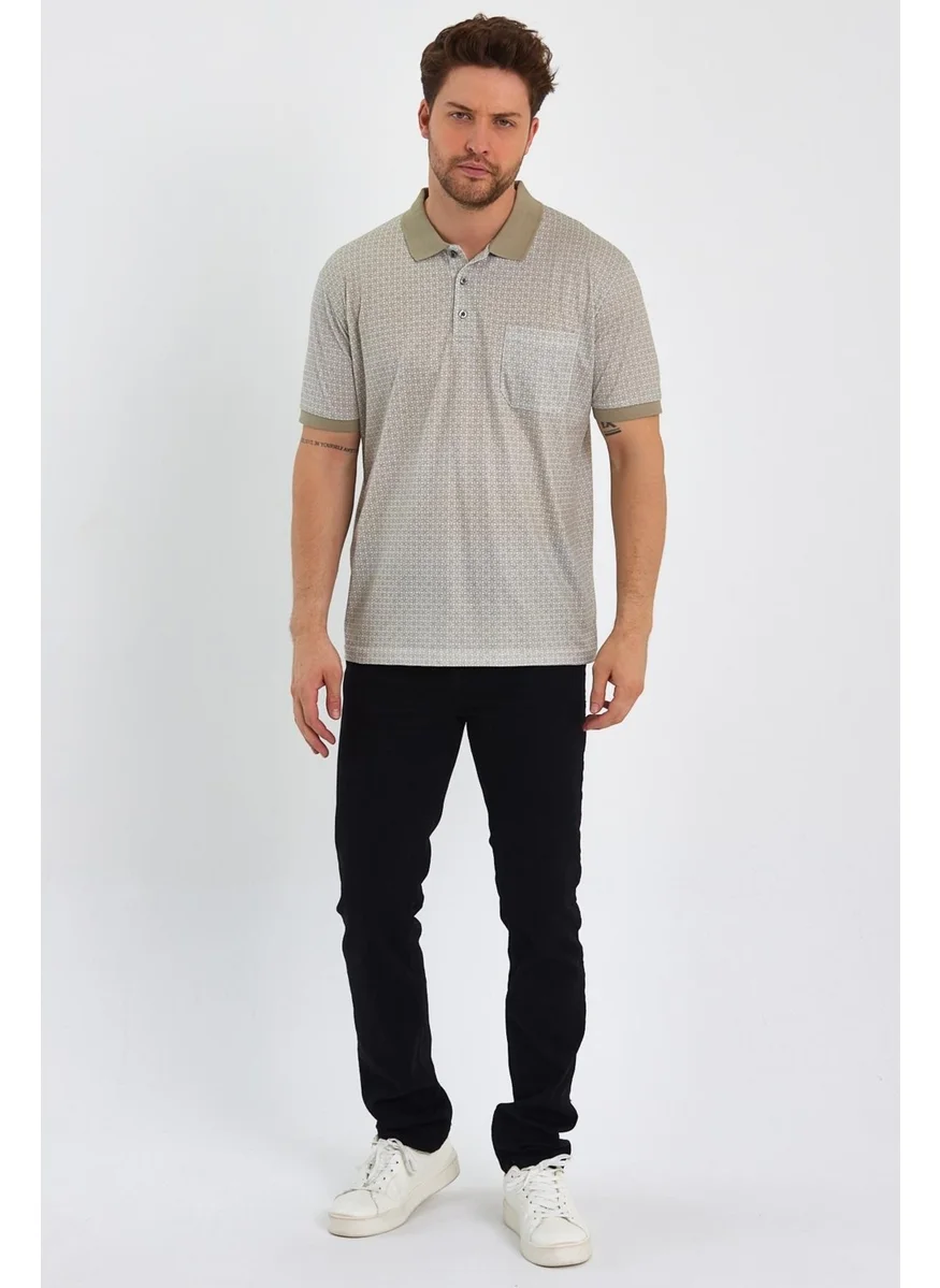 الكسندر جاردي Pocket Mercerized Fabric Polo Neck T-Shirt 1057