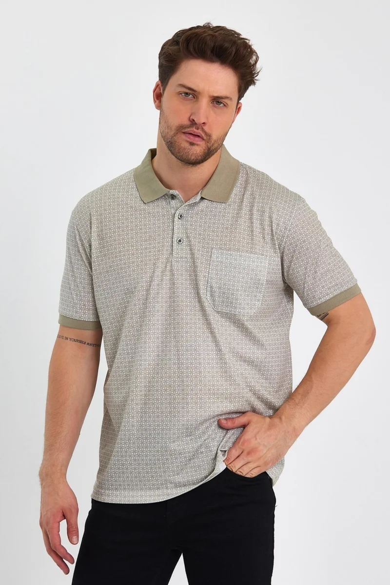 الكسندر جاردي Pocket Mercerized Fabric Polo Neck T-Shirt 1057