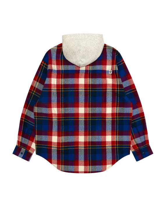AAPE AAPENOW moonface check hooded shirt jacket