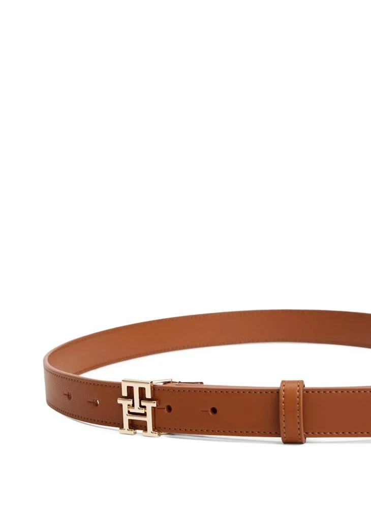 TOMMY HILFIGER Logo Detailed Non Allocated Hole Belt