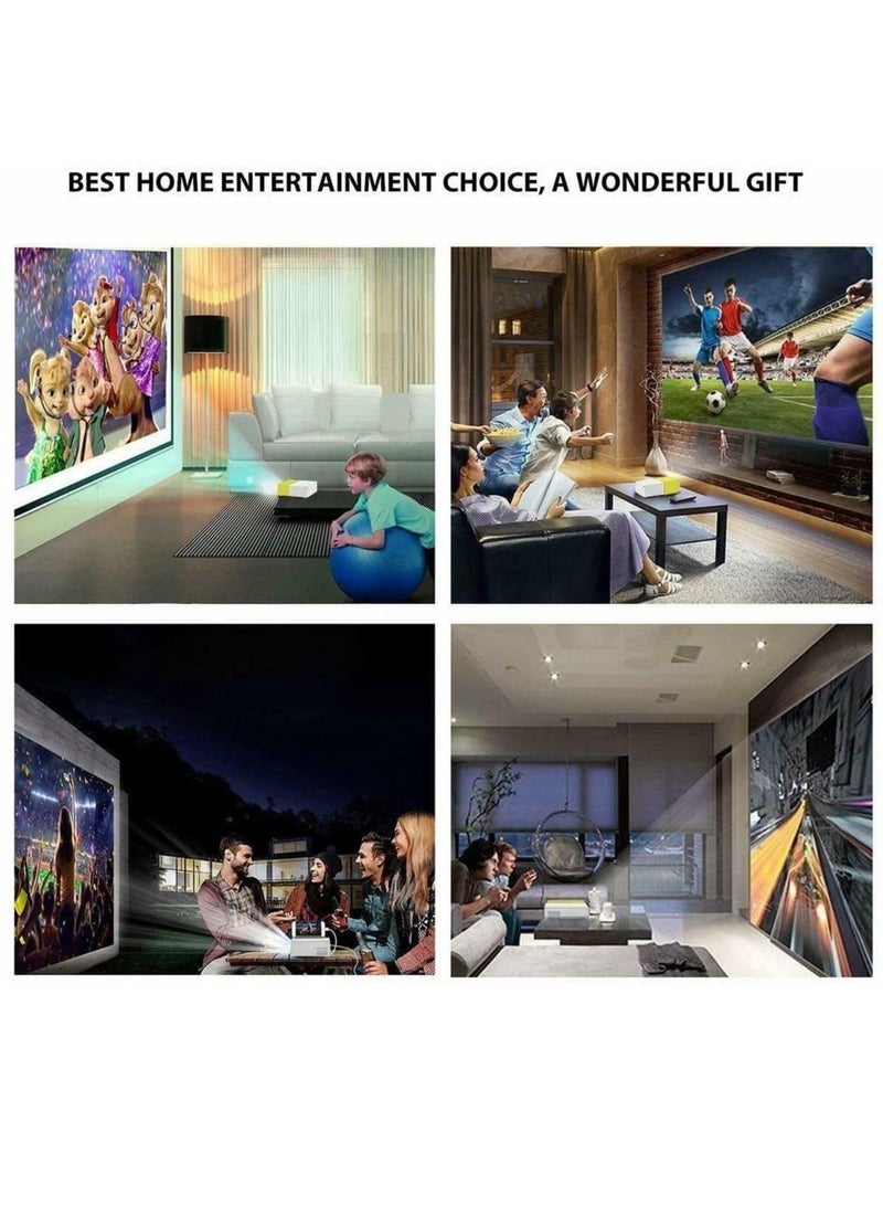 LEDIN Mini Portable Projector 400-600 Lumens LCD Video Projector Support HDMI USB AV CVBS Remote Control for Home Cinema Theater Indoor Outdoor Movie projector - Image 2