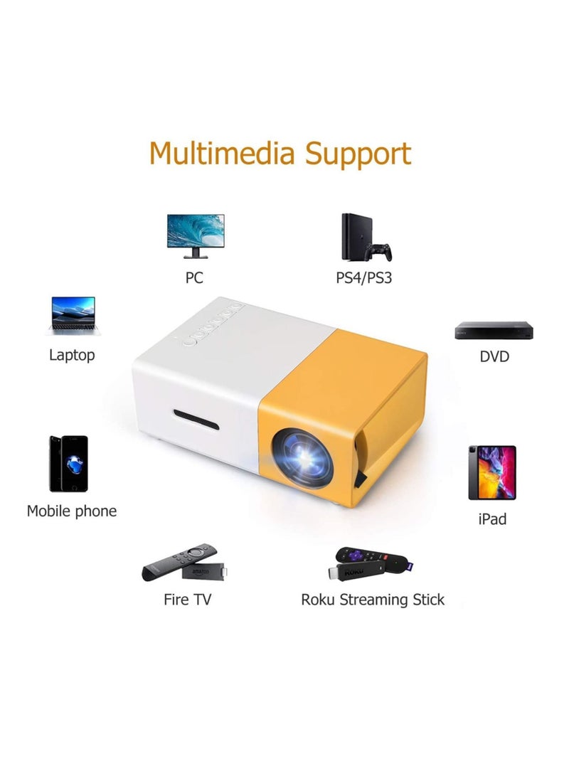 LEDIN Mini Portable Projector 400-600 Lumens LCD Video Projector Support HDMI USB AV CVBS Remote Control for Home Cinema Theater Indoor Outdoor Movie projector - Image 5
