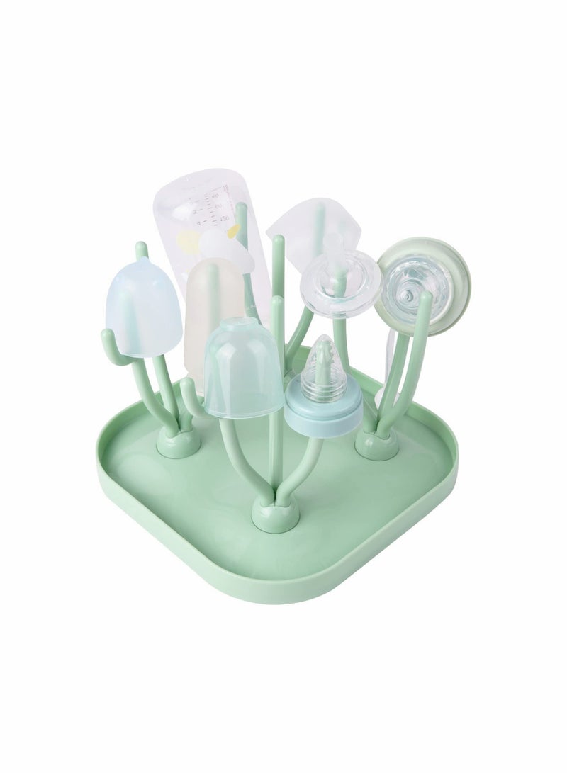 Baby Bottle Drying Rack with Detachable Drip Tray, Ideal for Bottles, Teats, and Cups, Reusable Baby Accessories for Easy Drying - Image 1