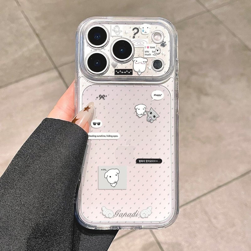 MHS Cute Cartoon Dog Silicone Phone Case for iPhone 17 Pro Max 14 15 16 13 Pro XS - Soft 3D Embossed Cover - Image 1