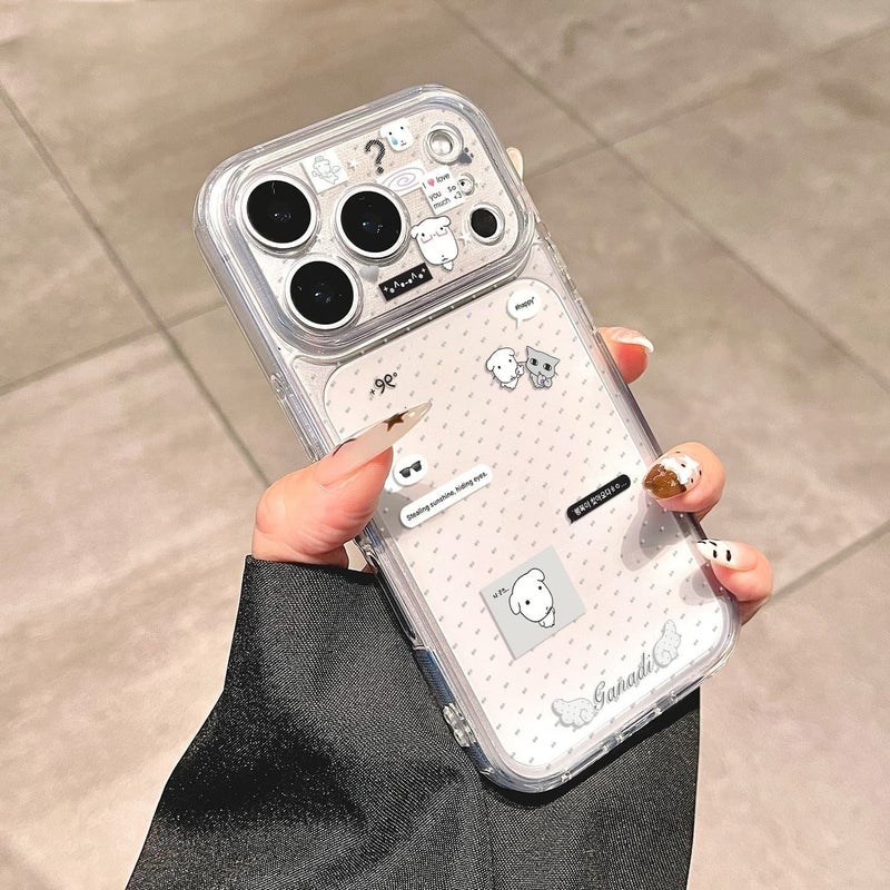 MHS Cute Cartoon Dog Silicone Phone Case for iPhone 17 Pro Max 14 15 16 13 Pro XS - Soft 3D Embossed Cover - Image 2