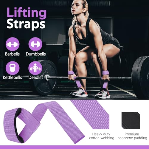 WALITO 8Pcs Barbell Pad Set for Hip Thrust - Squat Pad,Gym Accessories for Women with Bar Bad,Bench Press, with Gym Ankle Straps,Resistance Bands for Working Out,Lifting Strap,Carry Bag - Image 4