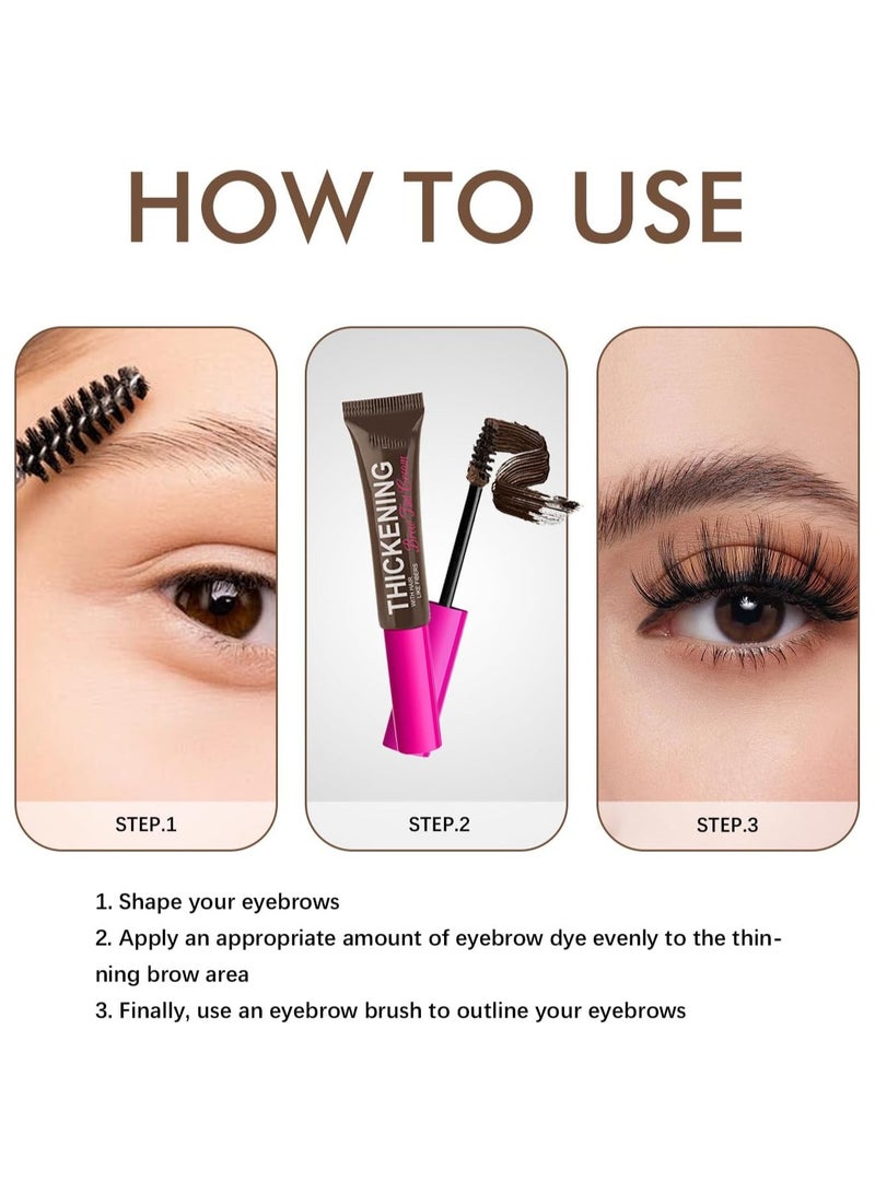 EELHOE Eyebrow Pomade, eyebrow dye Gel with Brush, Waterproof Highly Pigmented Eyebrow Gel, Long Lasting Smudge-Proof Brow Tinted Creamy Texture for Eye Brow Make Up - Image 4