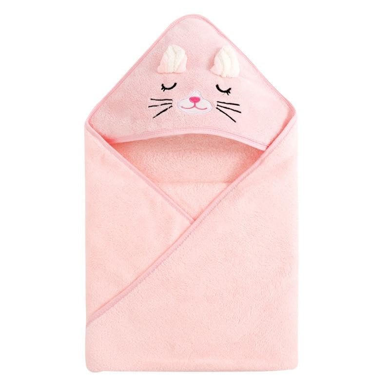 TERI BERI Baby Hooded Towel, Soft and Hypoallergenic Baby Bath Towels with Hood for Toddler Infant Newborn, Large and Absorbent Toddler Towels for Baby Boy Girl (31 x 31 inch) (Pink Kitty) - Image 5