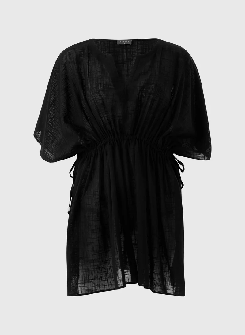 Matalan Black Tie Waist Kaftan