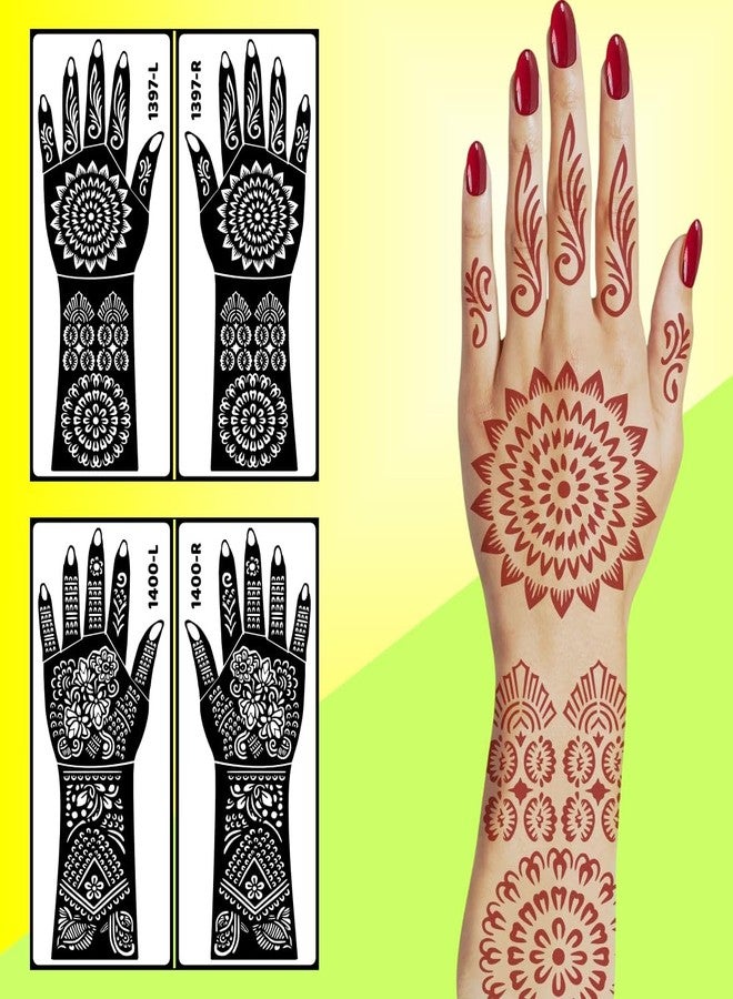 ORDERSHOCK Unique Pattern Mehndi Stencil Sticker For Best Solution For Quick Mehndi At Home Without Mess - Image 3