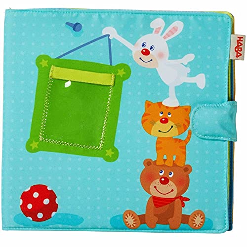 HABA HABA My First Photo Album Soft Fabric Baby Book Baby Album Fits 8 4x6 Photos Sensory Toys for Babies Baby Books 1218 Months Up 