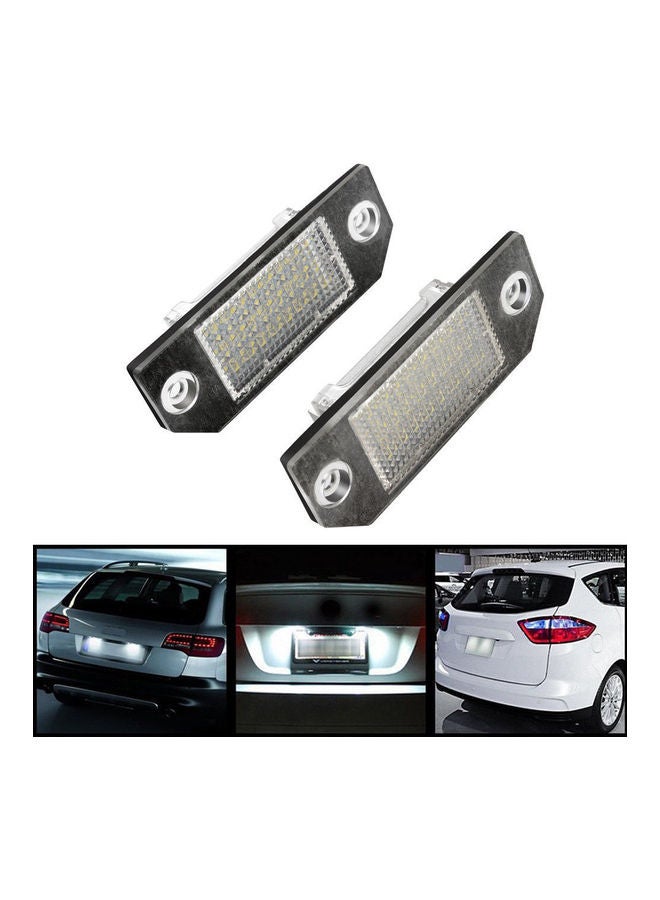 مجموعة مصابيح بإضاءة LED للوحة ارقام السيارة مكونة من قطعتين لسيارة فورد فوكس C-ماكس MK2 - Image 4