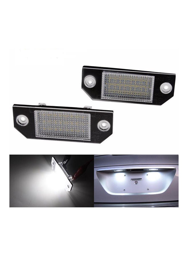 مجموعة مصابيح بإضاءة LED للوحة ارقام السيارة مكونة من قطعتين لسيارة فورد فوكس C-ماكس MK2 - Image 3