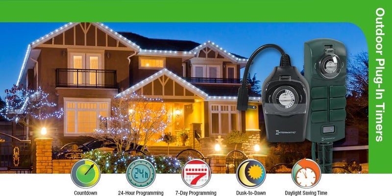 Intermatic HB31K 24 Hour 15-Amp Outdoor Timer for Decorations and Lights, Weatherproof - Image 2