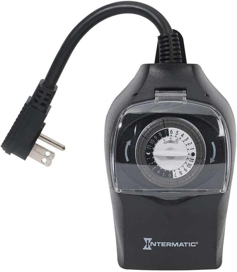 Intermatic HB31K 24 Hour 15-Amp Outdoor Timer for Decorations and Lights, Weatherproof - Image 1