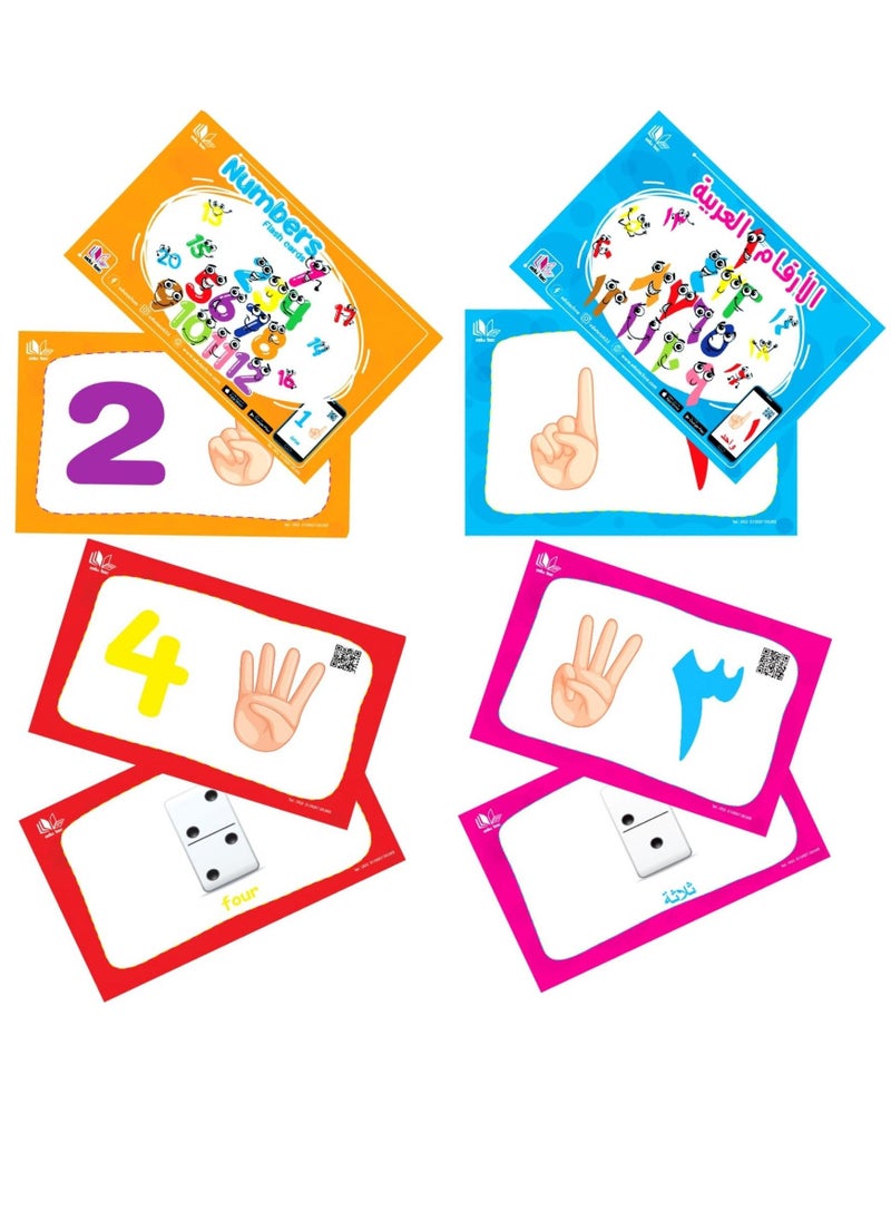 Four sets of cards (Arabic/English letters - Arabic/English numbers)  - Image 3