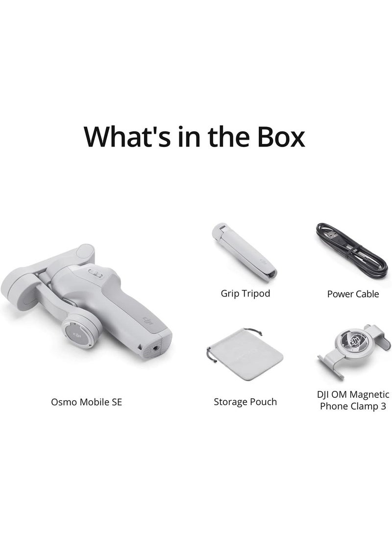 dji - OSMO Mobile SE Smart Gimbal, 3-Axis Mobile Gimbal, Android & iPhone Gimbal, Vlog Stabilizer YouTube & TikTok Videos, Grey - Image 1