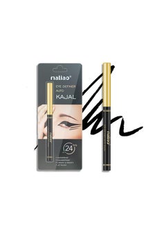maliao Waterproof Jet Black Kajal, 0.35 G Matte Finish  - Image 1