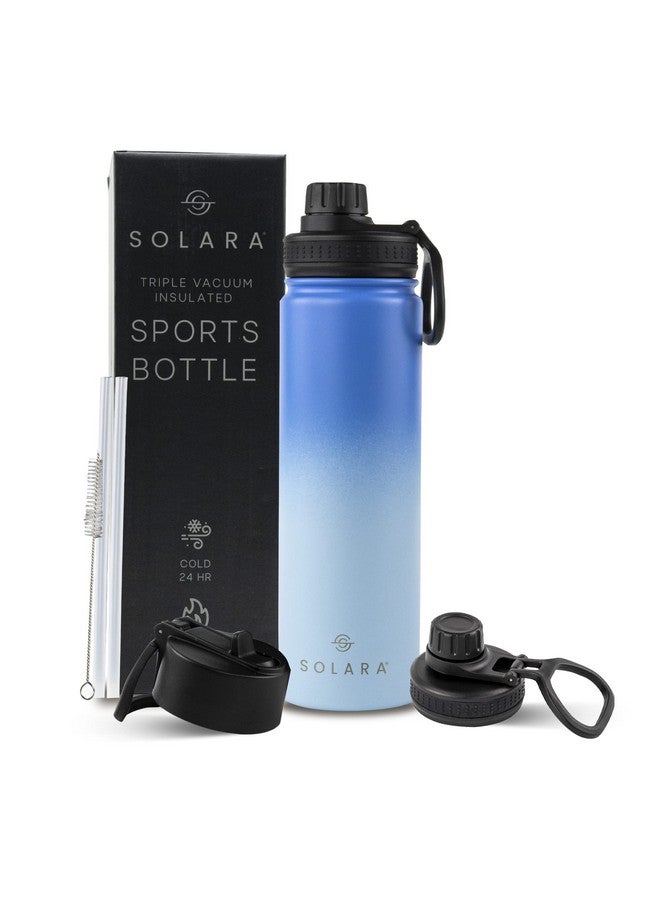SOLARA Insulated Water Bottle 650ml, Hot Water Bottle, Thermosteel Water Bottles for Travel, Home, Office, School, Gym, Adults, Water Bottle Hot and Cold, Sipper Bottle, Blue Wave - Image 2