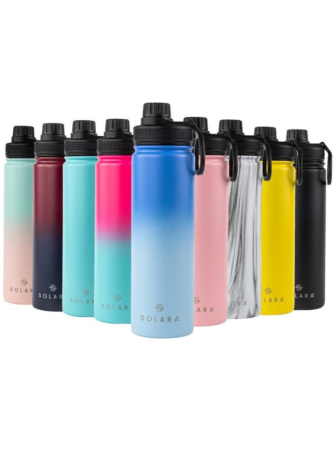 SOLARA Insulated Water Bottle 650ml, Hot Water Bottle, Thermosteel Water Bottles for Travel, Home, Office, School, Gym, Adults, Water Bottle Hot and Cold, Sipper Bottle, Blue Wave - Image 1