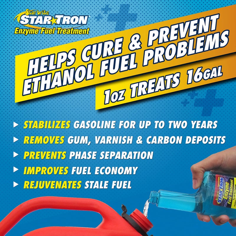 STAR BRITE Star Tron Enzyme Fuel Treatment - Concentrated Formula 32 Fl. Oz. â€“ Treats up to 512 Gallons - Fuel Stabilizer & Treatment, Gasoline Stabilizer, Star Tron Marine Enzyme Fuel Treatment - Image 3