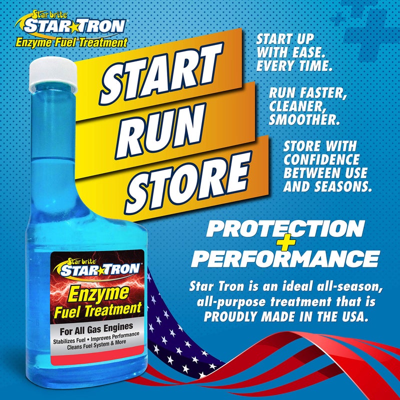 STAR BRITE Star Tron Enzyme Fuel Treatment - Concentrated Formula 32 Fl. Oz. â€“ Treats up to 512 Gallons - Fuel Stabilizer & Treatment, Gasoline Stabilizer, Star Tron Marine Enzyme Fuel Treatment - Image 1