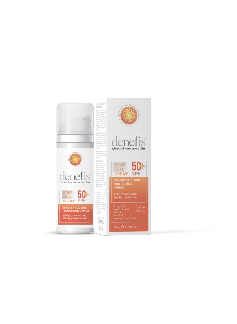 DENEFIS STEM CELL 50+SPF FACE SUN PROTECTION CREAM - Image 1