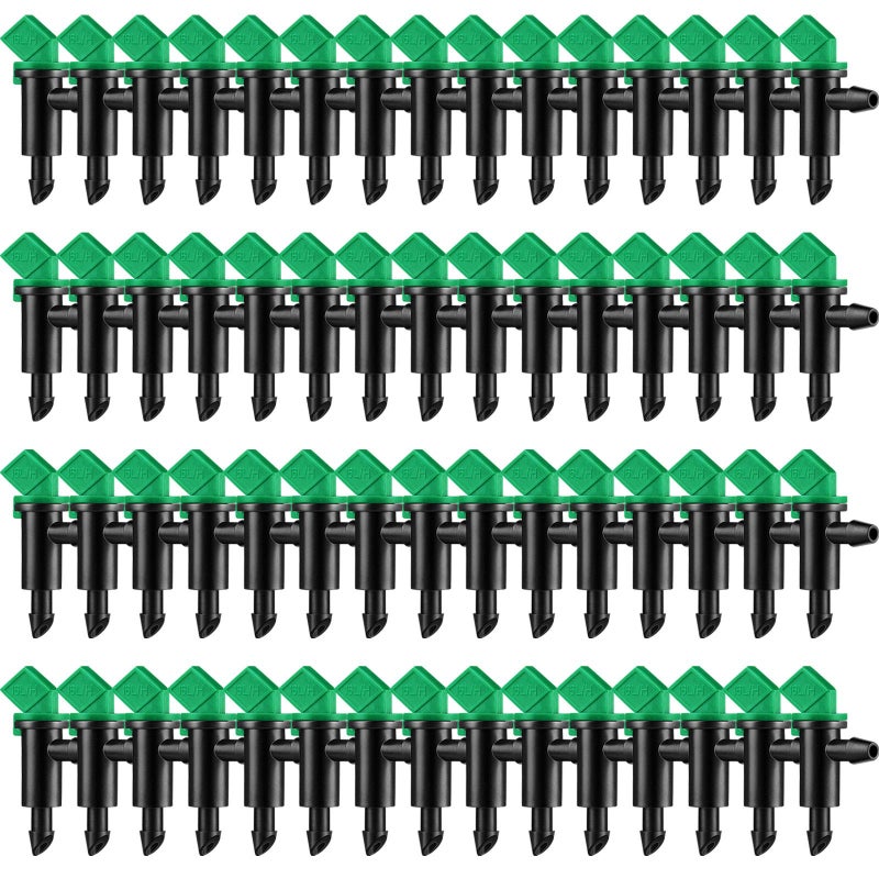 Mudder 60 Pieces 4GPH Irrigation Drip Emitter Garden Flag Irrigation Dripper, Trees and Shrubs - Image 1