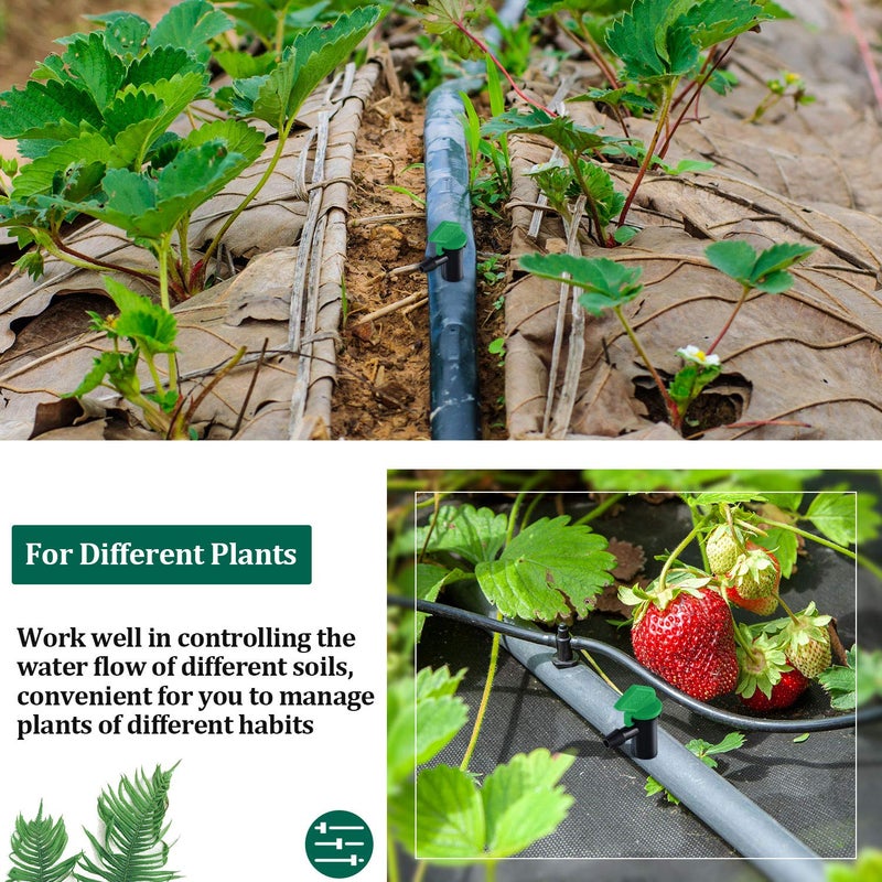 Mudder 60 Pieces 4GPH Irrigation Drip Emitter Garden Flag Irrigation Dripper, Trees and Shrubs - Image 5