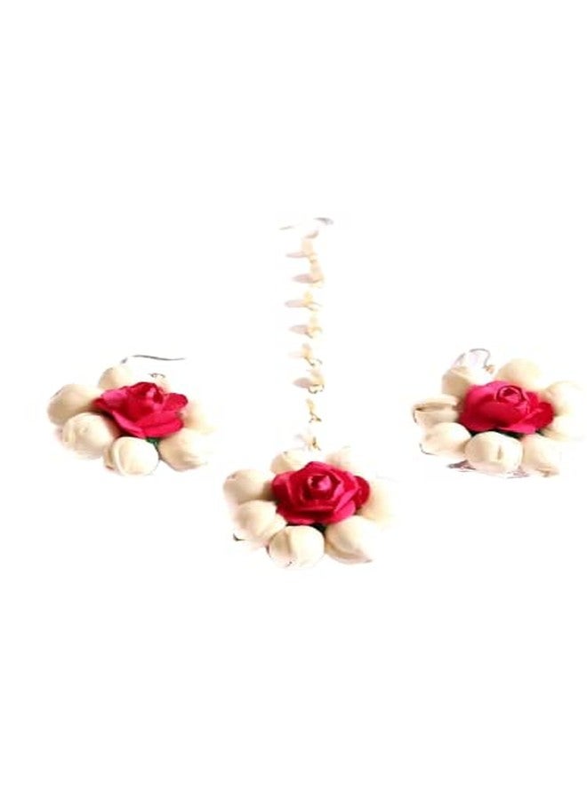 BDS CREATIONS Flower Maang Tikka for Wedding | Baby Shower | Haldi | for women and girls - Image 2