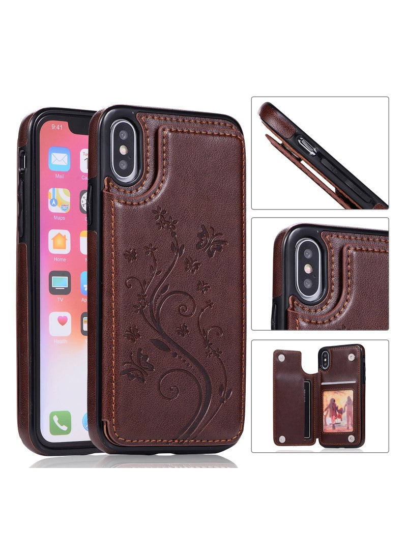 Loquat Suitable For iPhone Flip Butterfly Embossed Case - Image 1